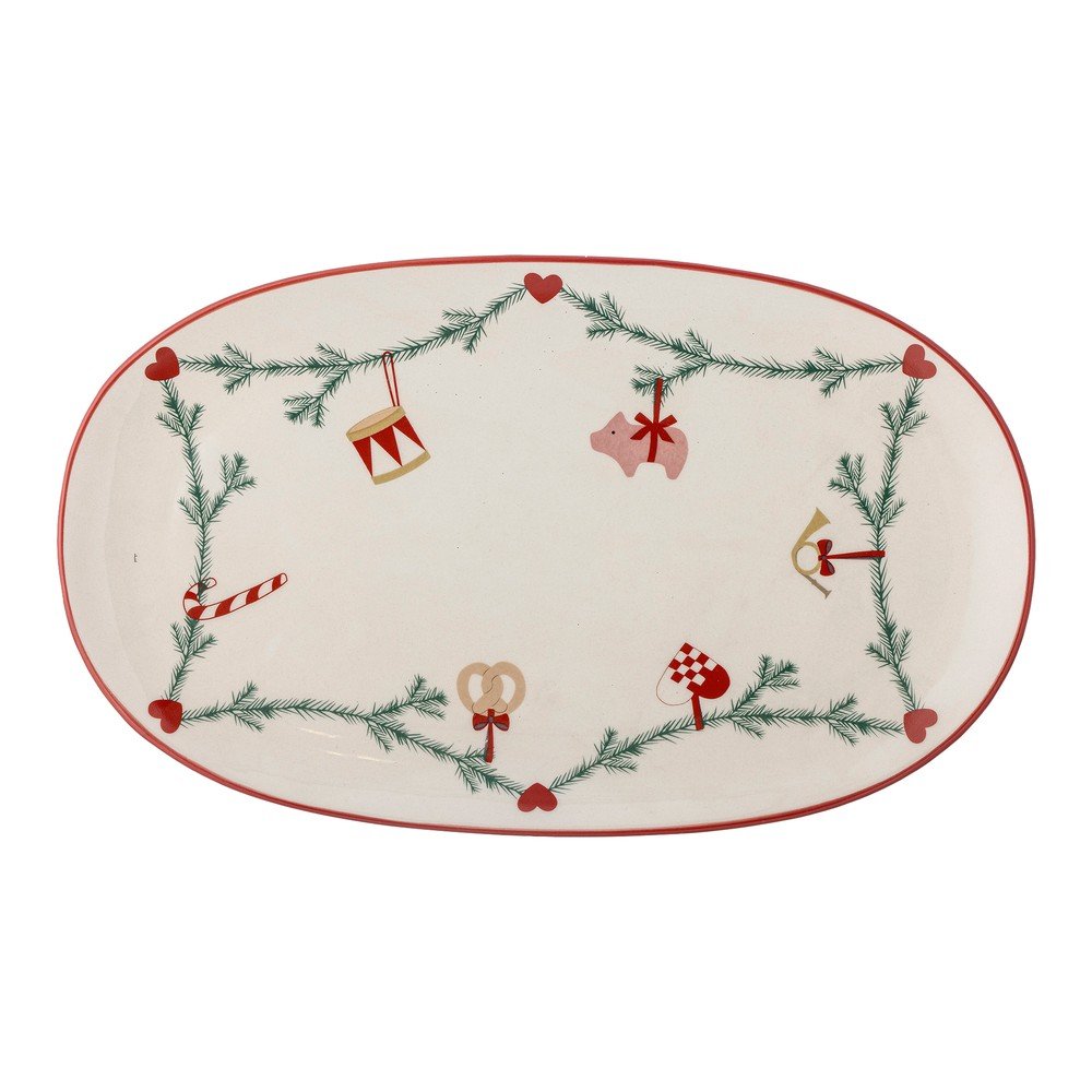 Kameninový tác s vánočním motivem 23x38,5 cm Yule – Bloomingville