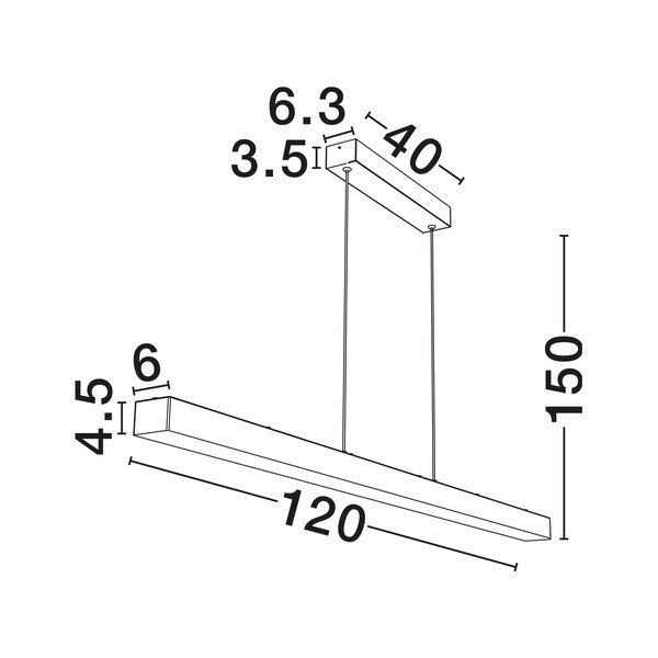 Bílé/matně černé LED stmívatelné závěsné svítidlo v dekoru kamene Vaster – Nova Luce-image-2