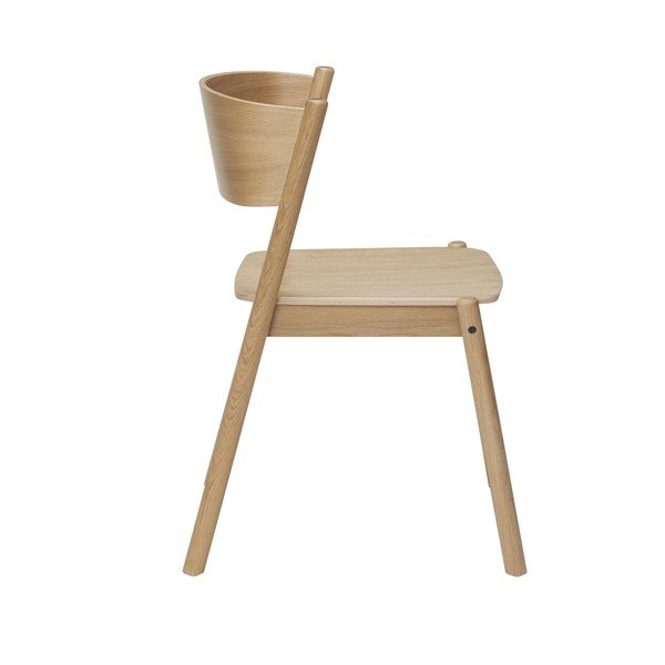 Jídelní židle z dubového dřeva Oblique - Hübsch-image-4