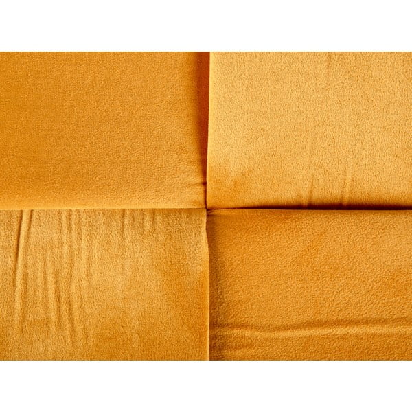 Sametový taburet v hořčicové barvě Weaved – Leitmotiv-image-3