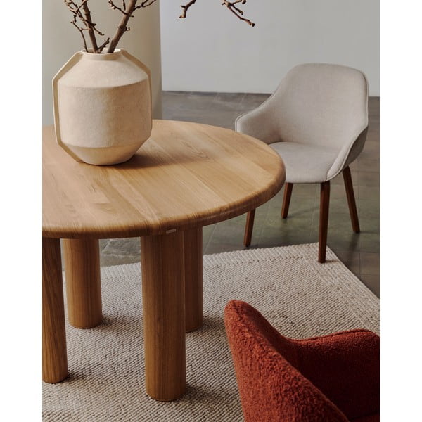 Béžové čalouněné jídelní křeslo Aleli – Kave Home-image-3