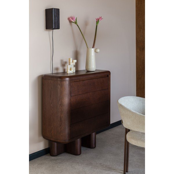 Komoda v dekoru jasanu v tmavě přírodní barvě 100x98x40 cm Herman – Dutchbone-image-1