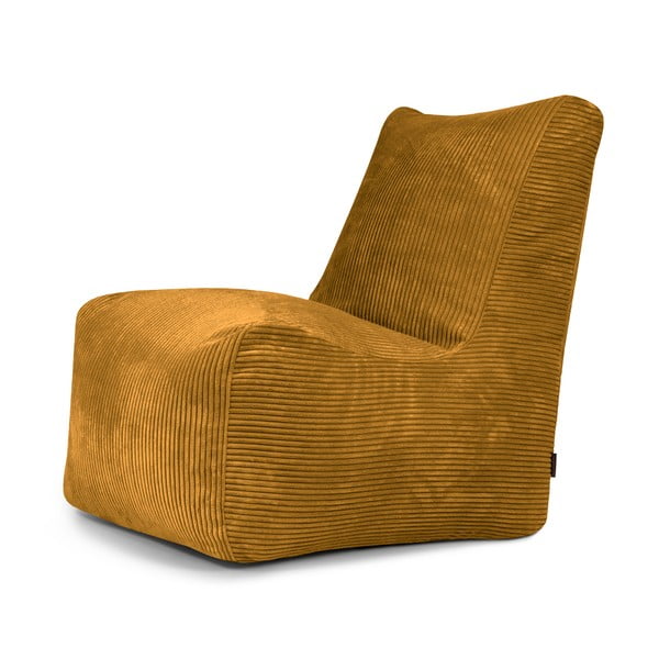 Manšestrový sedací vak v hořčicové barvě Seat Lounge – SLOWDOWN