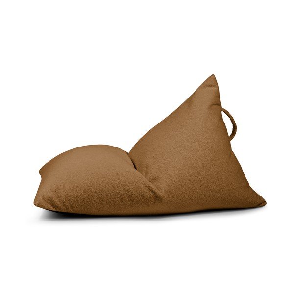 Hnědý dětský sedací vak z textilie bouclé Razzy – SLOWDOWN
