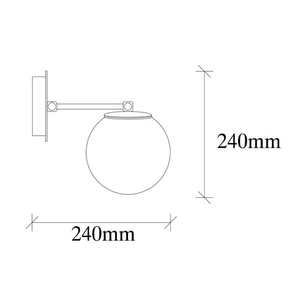 Černo-bílé nástěnné svítidlo Opviq lights My Legend-image-3