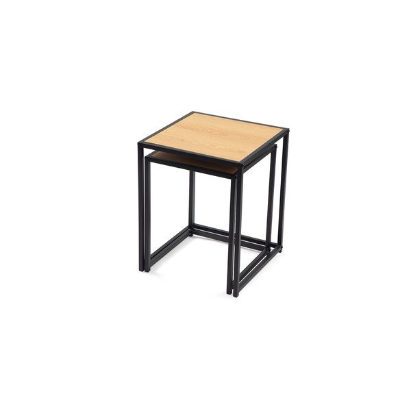 Odkládací stolky v sadě 2 ks v dekoru dubu 38x38 cm Noah – Bonami Essentials-image-3