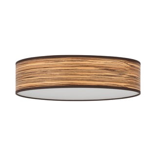 Světle hnědé stropní svítidlo se stínidlem z přírodní dýhy Sotto Luce Ocho Clear, ⌀ 40 cm