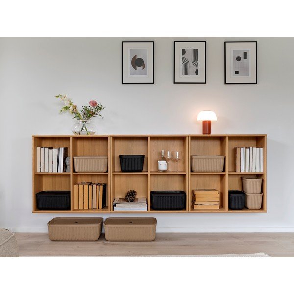 Černé úložné boxy v sadě 2 ks s víkem 32x23x20,5 cm Pulp – Zone-image-3