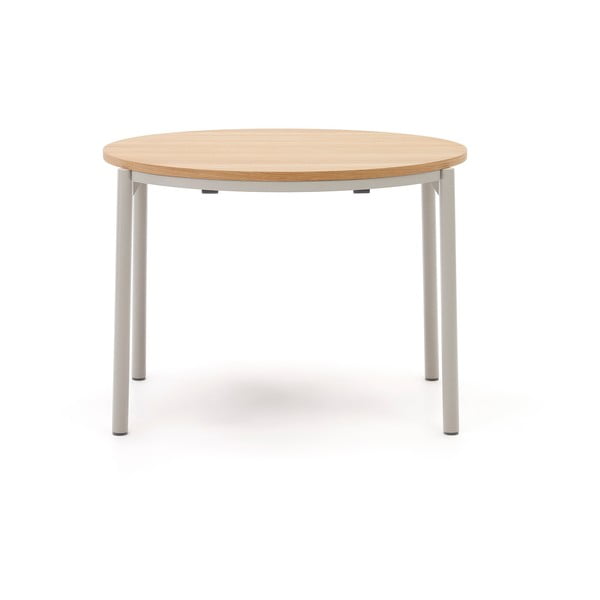 Kulatý rozkládací jídelní stůl s deskou v dubovém dekoru v přírodní barvě ø 90 cm Montuiri – Kave Home