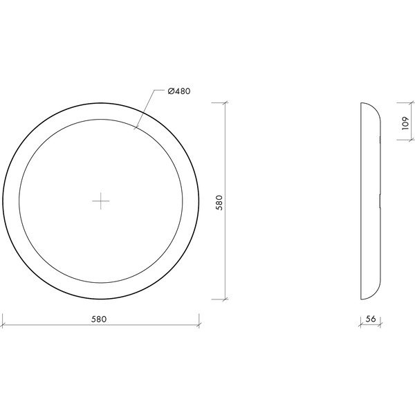 Nástěnné zrcadlo ø 58 cm Allo – noo.ma-image-4