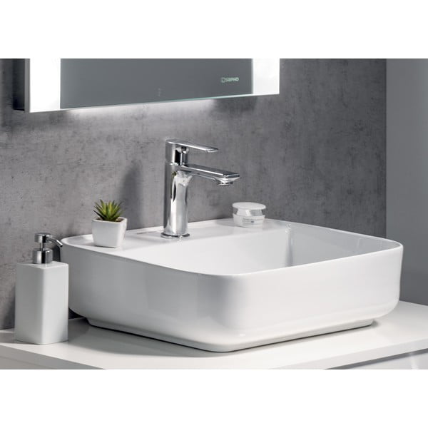 Stojánková umyvadlová baterie v leskle stříbrné barvě Pax – Sapho-image-3