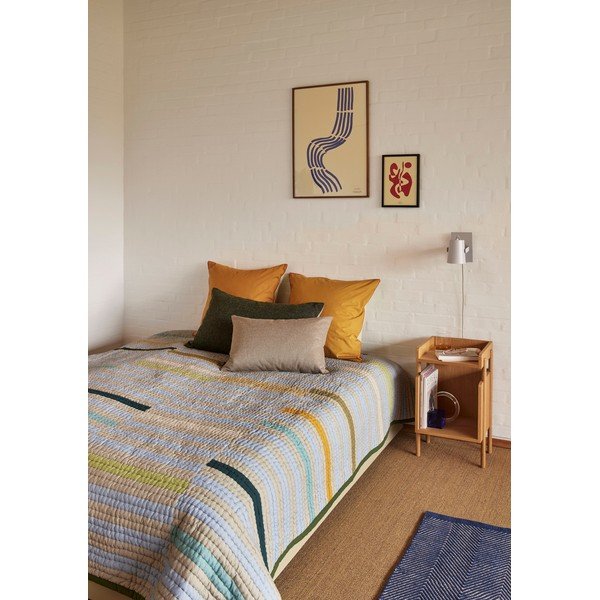 Zelený bavlněný přehoz na dvoulůžko 260x260 cm Twist - Hübsch-image-1