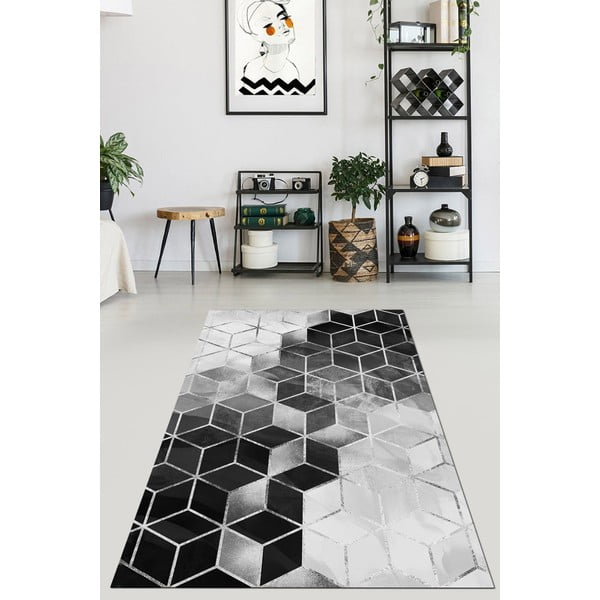 Černý koberec 140x80 cm Optic - Rizzoli-image-2