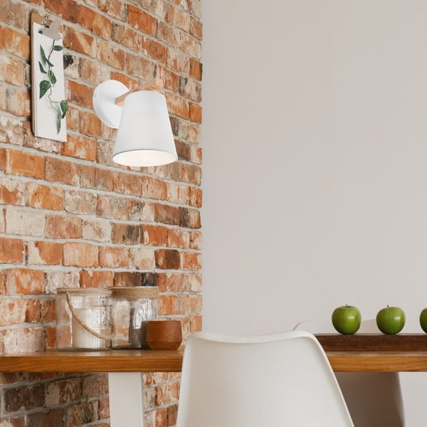 Bílé nástěnné svítidlo ø 15 cm Ellie – LAMKUR-image-1