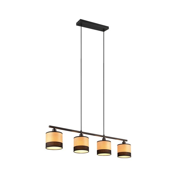 Závěsné svítidlo v černé a přírodní barvě Bolzano – Reality-image-2