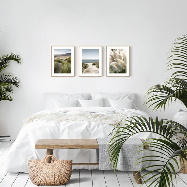 Obrazy v sadě 3 ks 30x40 cm Beach – knor-image-1