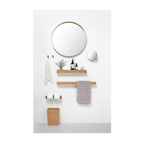 Nástěnný držák na toaletní papír z dubového dřeva Wireworks-image-2