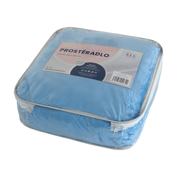 Modré prostěradlo z mikroflanelu 180x200 cm Exclusive – B.E.S.-image-1