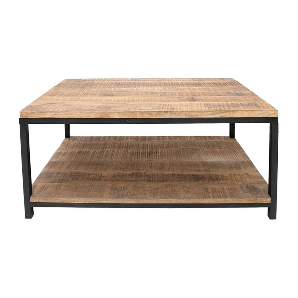 Černý konferenční stolek s deskou z mangového dřeva LABEL51 Vintage XL