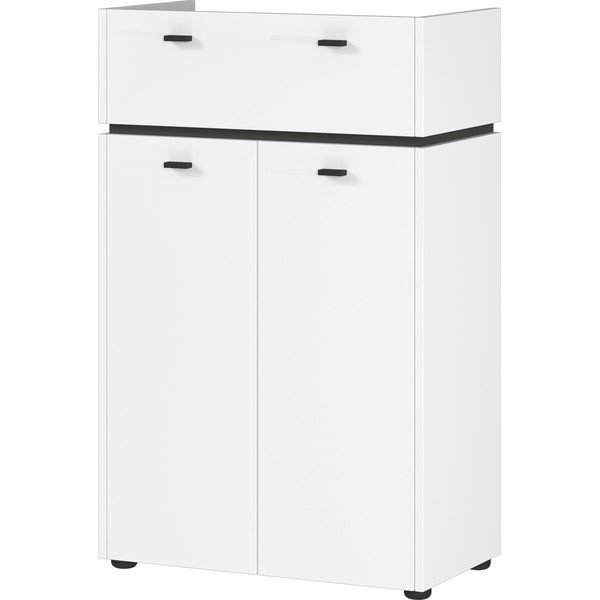 Bílá vysoká koupelnová skříňka 60x96 cm Modesto – Germania-image-1