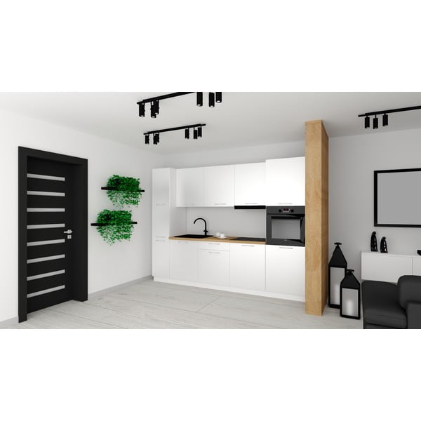 Rovná kuchyně s pracovní deskou 280 cm Lyle – STOLKAR