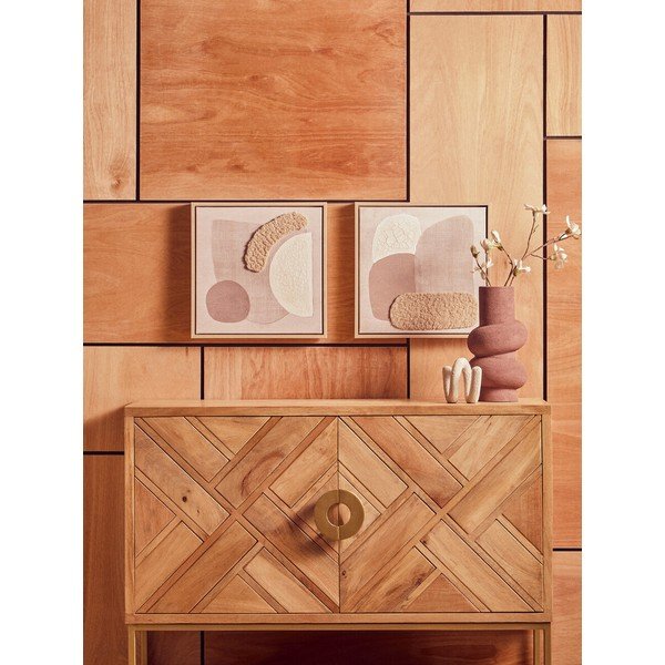 3D obrazy v sadě 2 ks s rámem/na plátně 40x40 cm Astratto – Premier Housewares-image-1