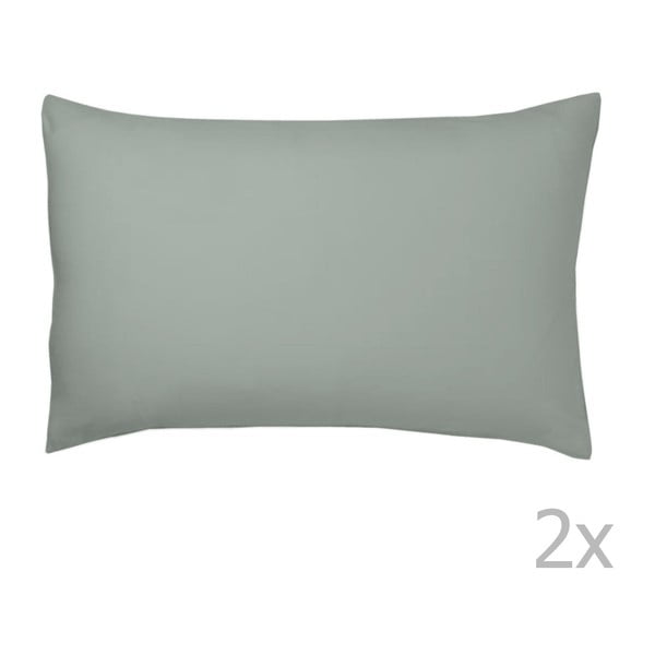 Sada 2 šedých povlaků na polštář Atelie Lisos, 50 x 70 cm