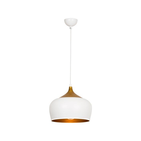 Bílé stropní svítidlo s detailem ve zlaté barvě Homemania Decor Ythan