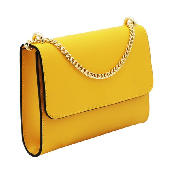 Žlutá kabelka z pravé kůže Andrea Cardone