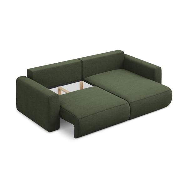 Khaki rozkládací/s úložným prostorem rohová pohovka (pravý roh/s lenoškou) Kapua – Makamii-image-4