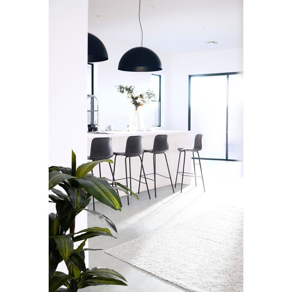 Tmavě šedá čalouněná barová židle (výška sedáku 75 cm) Kyra – Bizzotto-image-1