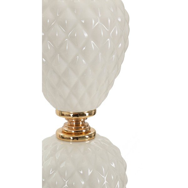 Bílá stolní lampa s textilním stínidlem (výška 57 cm) Torre – Mauro Ferretti-image-2