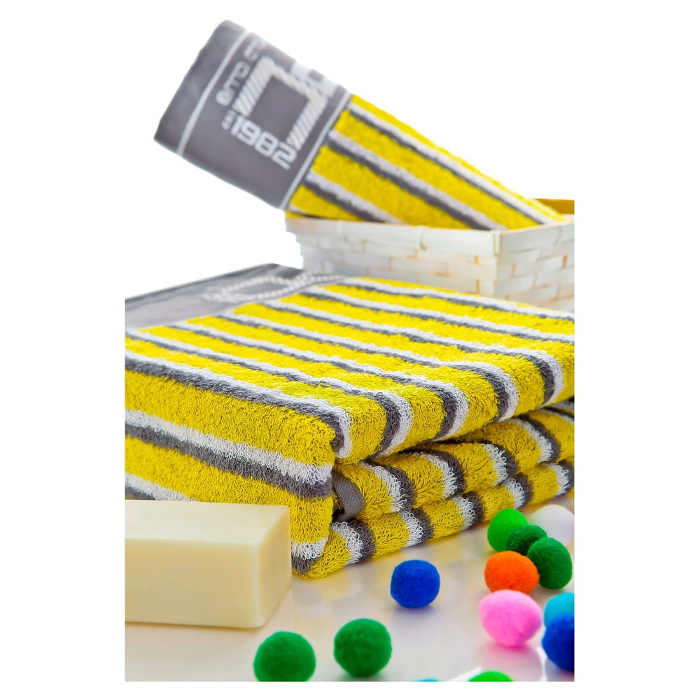 Set ručníků 50x100 a 150x80 cm, žluté
