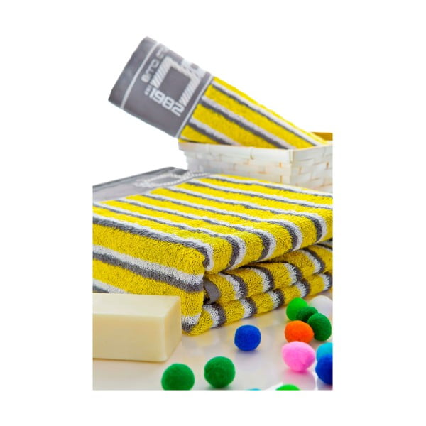 Set ručníků 50x100 a 150x80 cm, žluté