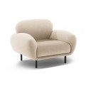 Béžové křeslo z textilie bouclé Poppy – Micadoni 