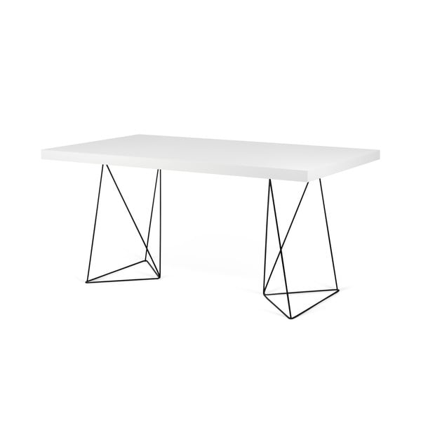 Bílý stůl s černými nohami TemaHome Multi, 180 x 77 cm-image-2