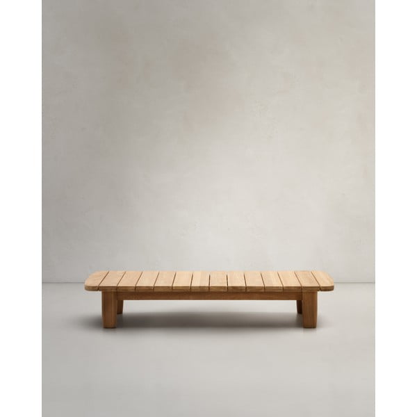 Zahradní odkládací stolek z teakového dřeva 70x140 cm Tirant – Kave Home-image-1