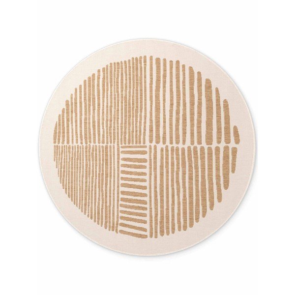 Krémový/v přírodní barvě kulatý vnitřní a venkovní koberec ø 160 cm Haringey Bounds – Ted Baker