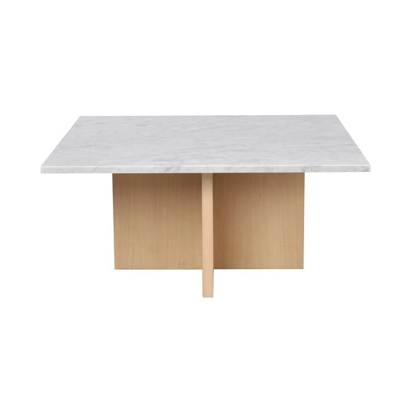 Bílý mramorový konferenční stolek 90x90 cm Brooksville - Rowico-image-4