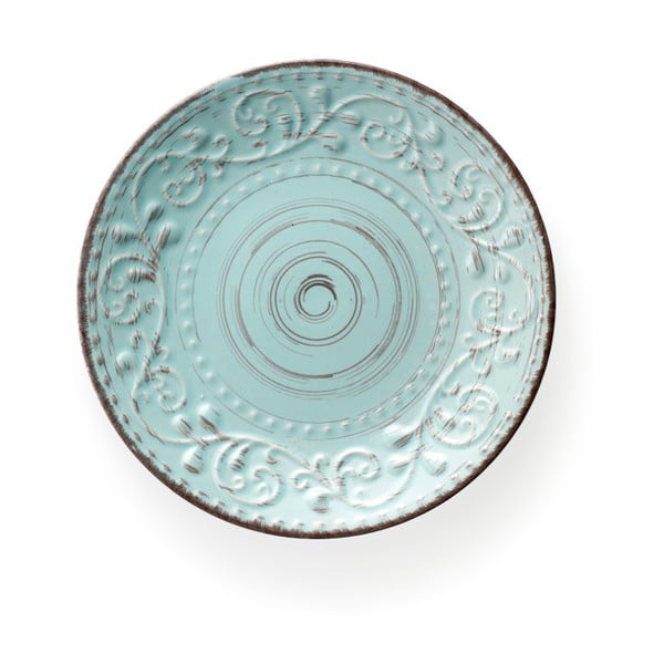 Tyrkysový dezertní talíř z kameniny Brandani Serendipity, ⌀ 21 cm