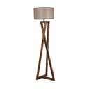 Hnědá stojací lampa s textilním stínidlem (výška 149 cm) Maçka – Opviq lights