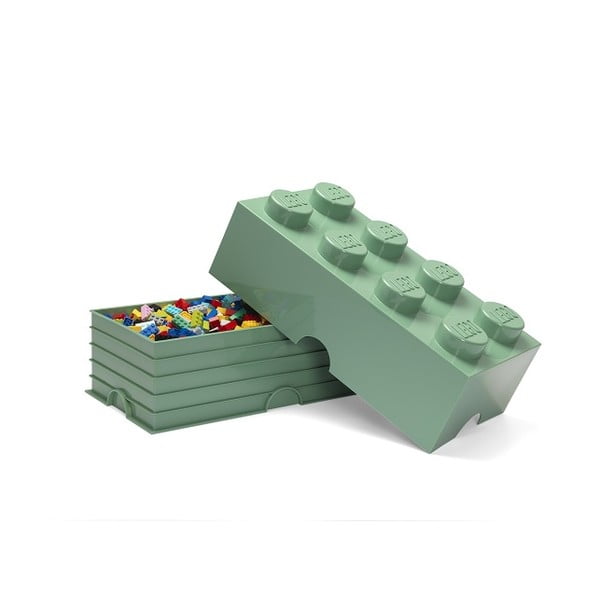Khaki zelený úložný box LEGO®-image-2