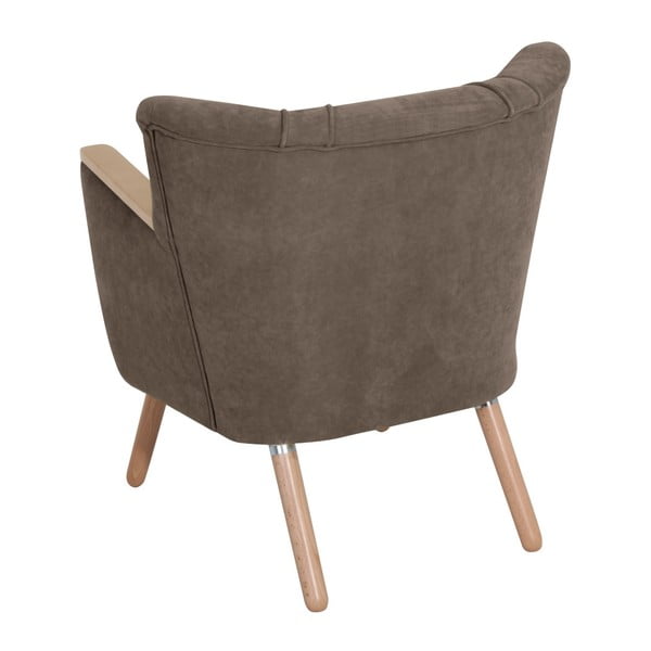 Pískově hnědé křeslo Max Winzer Laurin Velor-image-1