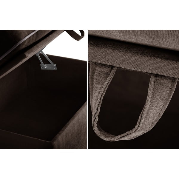 Hnědý puf s úložním prostorem Jalouse Maison Serena-image-3