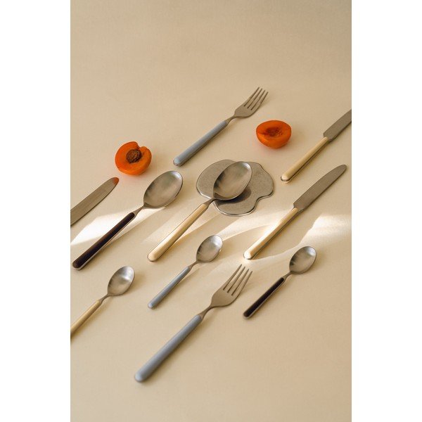 Hnědý/ve stříbrné barvě nerezový příbor 4 ks pro 1 osobu Noli – noo.ma-image-2