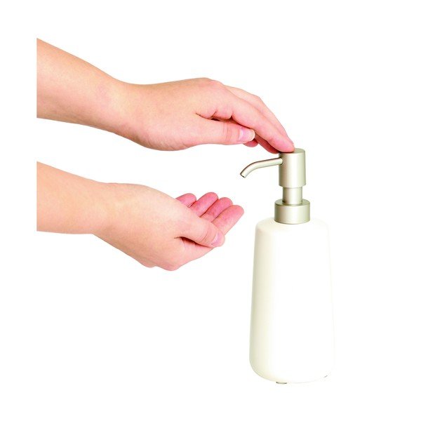 Bílý keramický dávkovač mýdla iDesign Eco Vanity-image-3