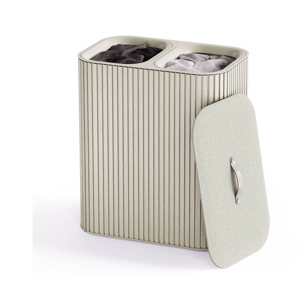 Béžový bambusový koš na prádlo 2x45 l Tota Luxe – Joseph Joseph