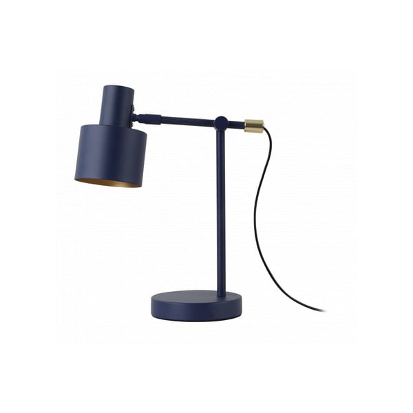 Tmavě modrá stolní lampa s kovovým stínidlem (výška 35 cm) Selvia II – GTV