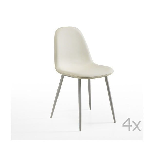 Sada 4 bílých židlí Design Twist Jos