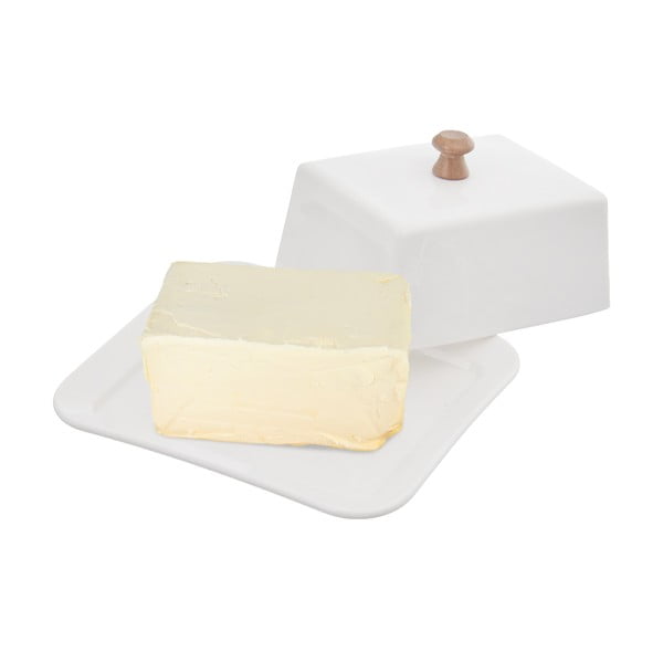 Bílá porcelánová máslenka Orion Whiteline-image-1